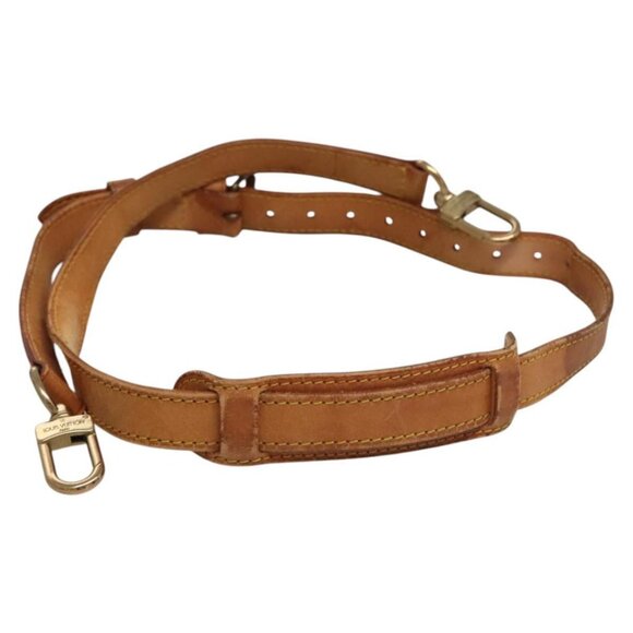 LOUIS VUITTON Adjustable Shoulder Strap Leather 36.6""-44.1"" Beige Auth EC522 - Picture 1 of 9